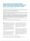 Randomized Placebo-Controlled, Double-Blind, Half-Head Study to Assess the Efficacy of Platelet-Rich Plasma on the Treatment of Androgenetic Alopecia