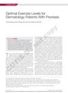 Optimal Exercise Levels for Dermatology Patients With Psoriasis