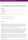 A Clinical Study of Cutaneous Adverse Drug Reactions