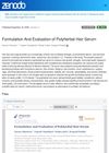 Formulation And Evaluation Of Polyherbal Hair Serum