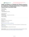 Safety and Efficacy of Platelet-Rich Plasma Injection for Treatment of Erectile Dysfunction: A Prospective Randomized Controlled Study