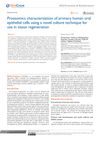 Proteomics Characterization of Primary Human Oral Epithelial Cells Using a Novel Culture Technique for Tissue Regeneration