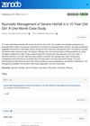 Ayurvedic Management of Severe Hairfall in a 10-Year-Old Girl: A One-Month Case Study