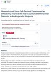 Mesenchymal Stem Cell-Derived Exosomes Can Effectively Improve Hair Count and Terminal Hair Diameter in Androgenetic Alopecia