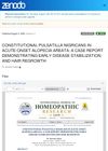 Constitutional Pulsatilla Nigricans In Acute-Onset Alopecia Areata: A Case Report Demonstrating Early Disease Stabilization And Hair Regrowth