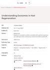 Understanding Exosomes in Hair Regeneration.
