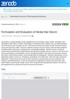 Formulation And Evaluation Of Herbal Hair Serum