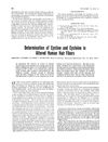 Determination of Cystine and Cysteine in Altered Human Hair Fibers