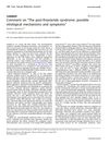 Comment on 'The Post-Finasteride Syndrome: Possible Etiological Mechanisms and Symptoms'
