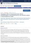 Therapeutic Effect of Mesenchymal Stem Cells on Histopathological, Immunohistochemical, and Molecular Analysis in Second-Degree Burn Model