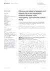 Efficacy and Safety of Platelet-Rich Plasma for Acute Nonarteritic Anterior Ischemic Optic Neuropathy: A Prospective Cohort Study