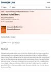 Animal Hair Fibers: Structural Characteristics and Properties