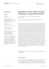 Regulation of the Innate Immune Response in Rheumatoid Arthritis