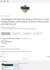A Histological and Clinical Evaluation of Plasma as a Graft Holding Solution and Its Efficacy in Terms of Hair Growth and Graft Survival