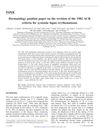 Dermatology Position Paper on the Revision of the 1982 ACR Criteria for Systemic Lupus Erythematosus