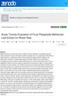 Acute Toxicity Evaluation of Ficus Platyphylla Methanolic Leaf Extract on Wistar Rats