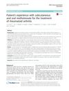 Patient’s Experience with Subcutaneous and Oral Methotrexate for the Treatment of Rheumatoid Arthritis