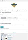 Review of the Literature: Rosemary Oil: Potential Benefits in Male Pattern Balding
