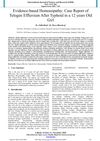 Evidence-Based Homeopathy: Case Report of Telogen Effluvium After Typhoid in a 12-Year-Old Girl