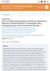 Male Pattern Baldness and Waist-Hip Ratio as Markers of Arterial Stiffness in Transgender Men Undergoing Long-Term Testosterone Therapy
