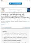 Carrier-Free Injectable Hydrogel Self-Assembled Using Natural Thymol and Glycyrrhizin for MRSA-Infected Wound Healing in Rats