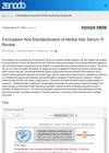 Formulation and Standardization of Herbal Hair Serum: A Review