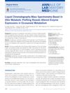 Liquid Chromatography-Mass Spectrometry-Based In Vitro Metabolic Profiling Reveals Altered Enzyme Expressions in Eicosanoid Metabolism
