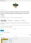 Safety Measures in High-Risk Patients with Cardiovascular Disease and Elderly Patients Undergoing Hair Restoration Surgery