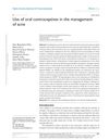 Use of Oral Contraceptives in the Management of Acne