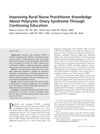 Improving Rural Nurse Practitioner Knowledge About Polycystic Ovary Syndrome Through Continuing Education