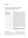 Applications of Mesenchymal Stem Cells in Anti-Aging and Skin Regeneration