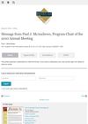 Message from Paul J. McAndrews, Program Chair of the 2010 Annual Meeting