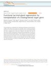 Functional Lacrimal Gland Regeneration by Transplantation of a Bioengineered Organ Germ