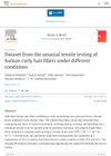Dataset From the Uniaxial Tensile Testing of Human Curly Hair Fibers Under Different Conditions