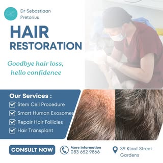 Tired of thinning hair or receding hairlines? 

Our Stem Cell Hair Restoration treatment is a game-c