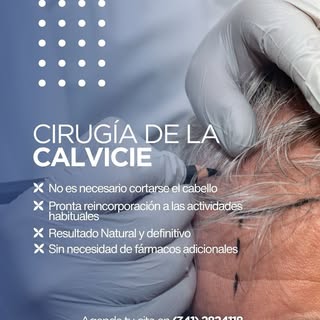¿Sabías que podrías recuperar tu cabello sin complicaciones? 
Nuestra cirugía capilar es la opción i