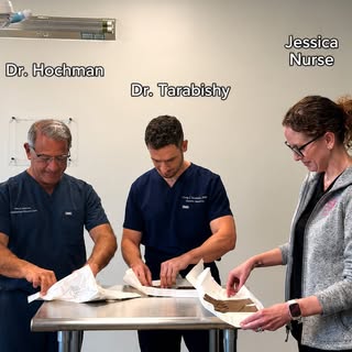 Who has the fastest hands in the office? 🧤 
Dr. Tarabishy, Dr. Hochman and Jessica, one of our nurs