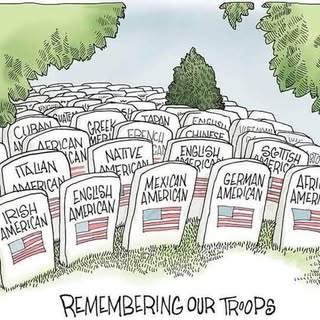 Let’s remember that we have this holiday to celebrate All that have served. Not just the white folk.