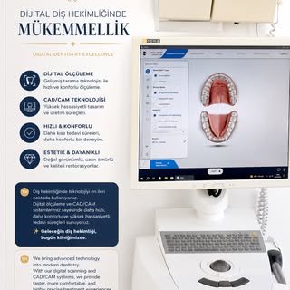 Mükemmel gülüşler, ileri teknolojiyle başlar. 🦷
Dijital diş hekimliği ile hızlı, hassas ve konforlu