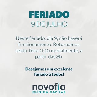 Hoje estamos fechados! Voltamos normalmente amanhã para te atender! 🙏🏻 Ótimo feriado a todos!

#No