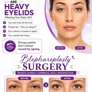 👁️ Heavy eyelids can affect more than just your appearance.

If your eyelids feel heavy, make you l