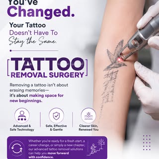 ✨ A new chapter starts with a choice.

If your tattoo no longer reflects who you are, it doesn't hav