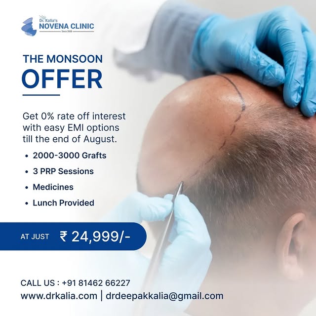 Monsoon Offer on Hair Transplant !
https://drkalia.com/

.
.
.

#hairtreatment #Hairtransplantrepair