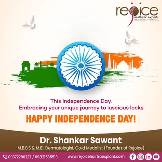 Happy Independence Day from Rejoice Hair Clinic. Let your confidence soar as we help you reclaim you