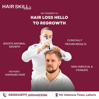 Say goodbye to hair loss and hello to regrowth with Hair Skill Clinic! 👋 Discover our clinically pr