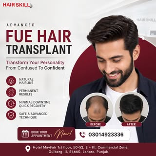 Transform your personality from confused to confident! At Hair Skill, our Advanced FUE Hair Transpla