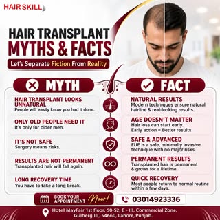Don't let common myths about hair transplants hold you back! Separate fiction from reality and disco