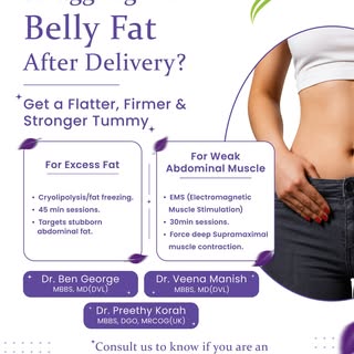 Struggling with stubborn belly fat after delivery?

Pregnancy changes your body, but you don't have 