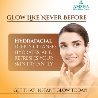 Hydrafacial deeply cleanses, hydrates, and refreshes your skin, giving you an instant, radiant glow.
