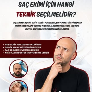 En iyi saç ekim tekniği hangisi?” sorusunun tek bir cevabı yoktur. 👨‍⚕️

Çünkü her kişinin:
• Saç y